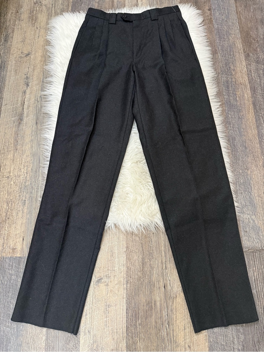 Valentino vintage wool pleated black pants new with tag size 34